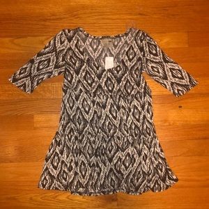 Tribal print baby doll top